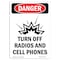 Signmission Safety Sign, OSHA Danger, 18" Height, Turn Off Radios And, Portrait OS-DS-D-1218-V-1706 - alternate 1
